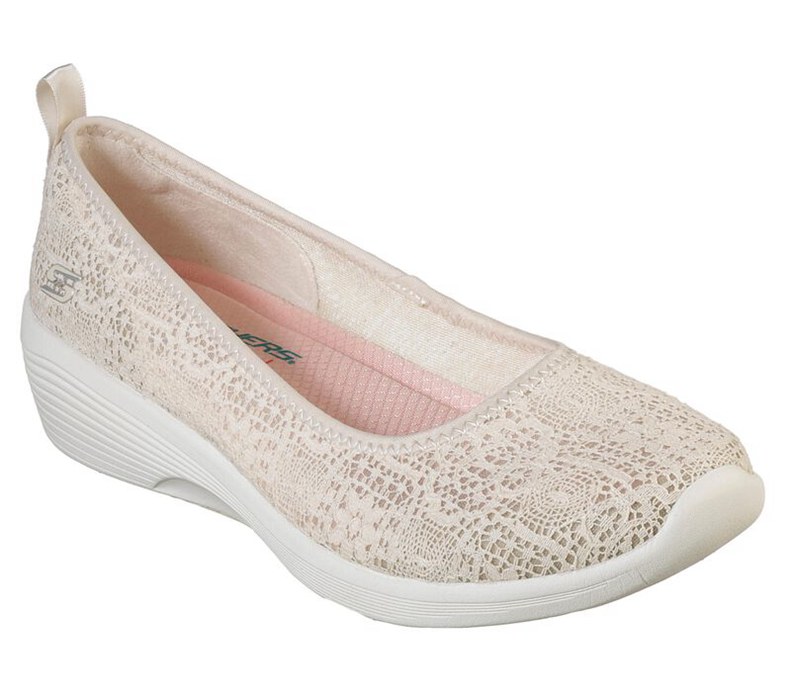 Skechers Arya - Airy Days - Womens Flats Shoes Beige [AU-VO7915]